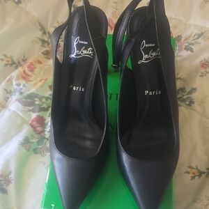 Christian Louboutin Black Slingback Heels